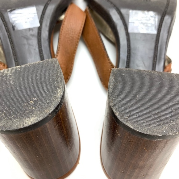 Nine West TEWELS Brown Heels Sandals Leather sz 11 - Picture 12 of 16